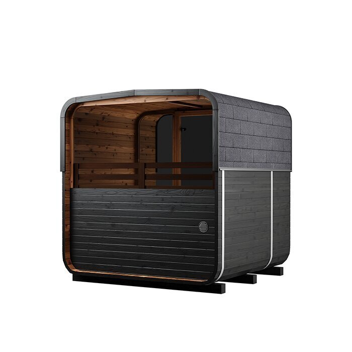 Ton-sauna van thermisch gemodificeerd hout