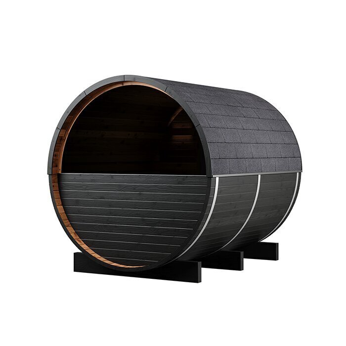 Ton-sauna van thermisch gemodificeerd hout