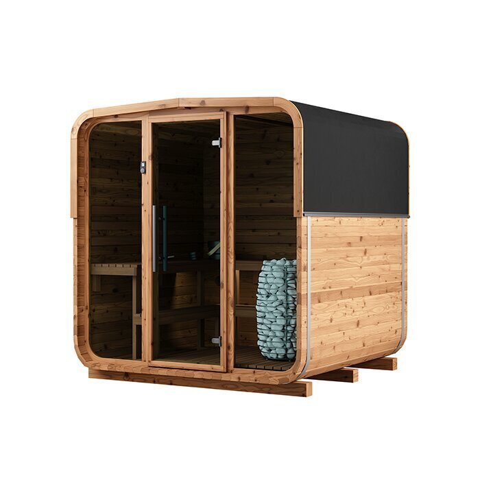 Ton-sauna van thermisch gemodificeerd hout