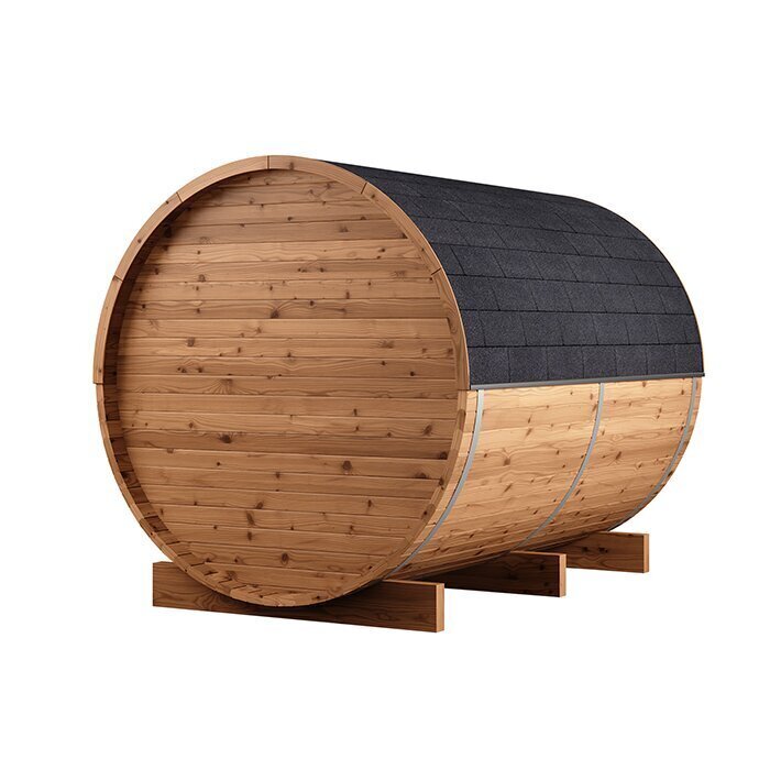 Ton-sauna van thermisch gemodificeerd hout