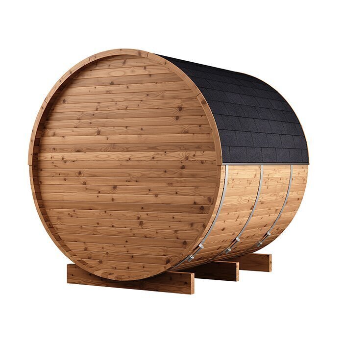 Ton-sauna van thermisch gemodificeerd hout