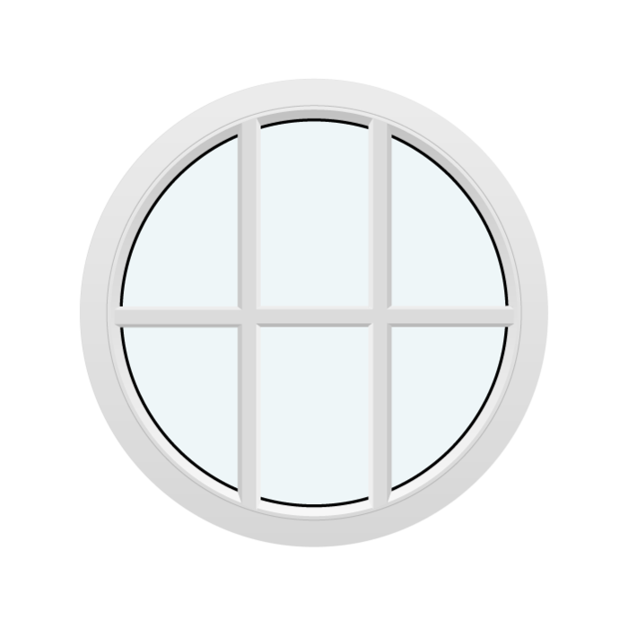 Rond vast raam