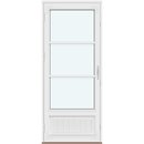 1 deurvleugel met glas, 2 horizontale roeden, paneel