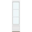 1 deurblad met verticaal glas, 2 horizontale roeden en paneel