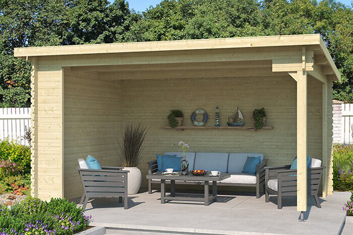 Bloomcabin Terrava Treterrasse – 16,22 m² nordisk gran for moderne uterom