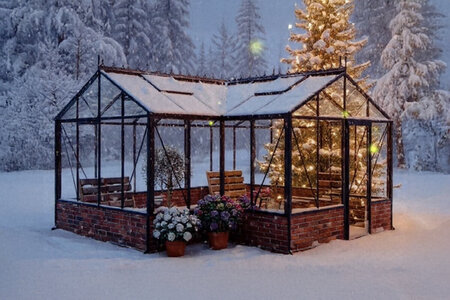 Overvintring av planter i potter i Bloomcabin aluminium drivhus | Norge