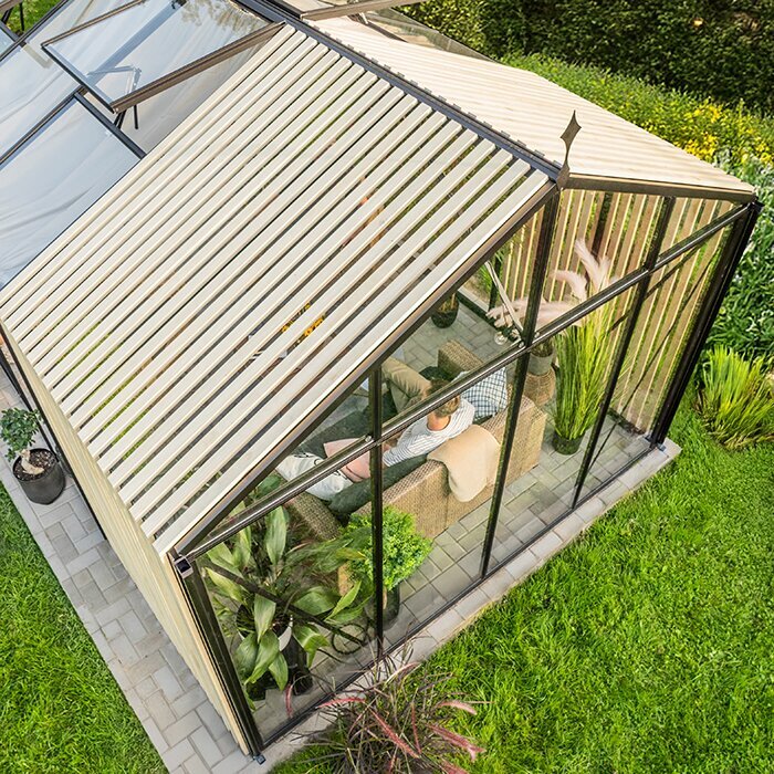 Drivhus i aluminium Accoya Fusion