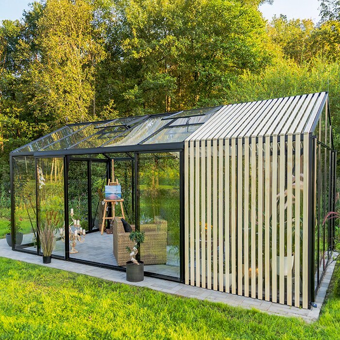 Drivhus i aluminium Accoya Fusion