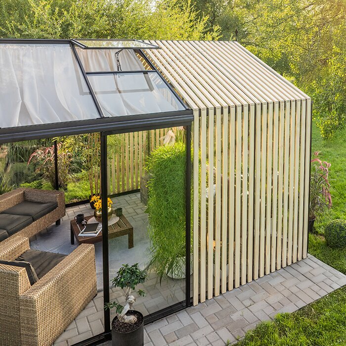 Drivhus i aluminium Accoya Fusion