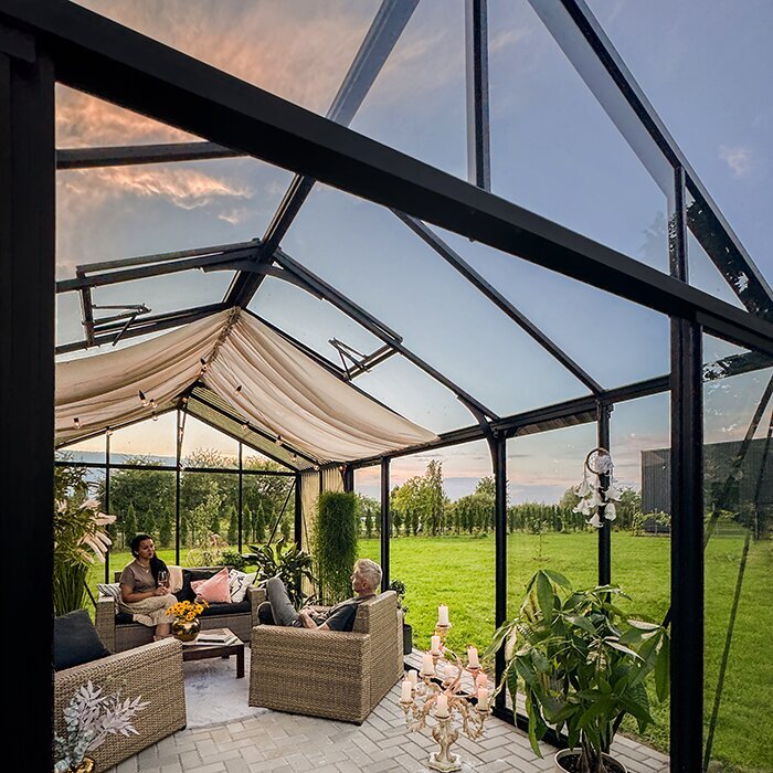 Drivhus i aluminium Accoya Fusion