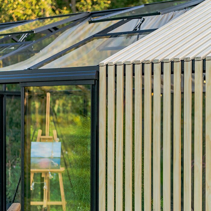 Drivhus i aluminium Accoya Fusion