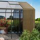 Aluminiumdrivhus med lagringsplass Accoya Fusion