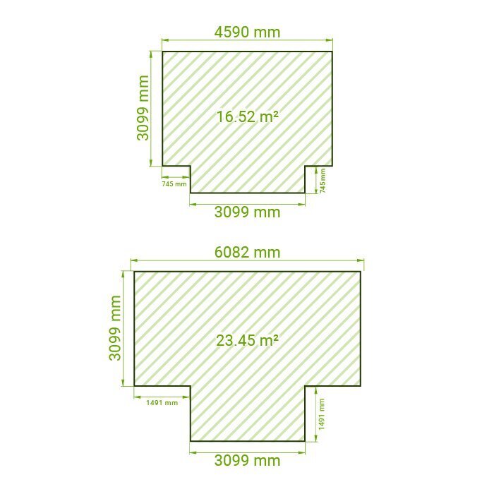 Hagedrivhus i T-form – rom for planter og ro