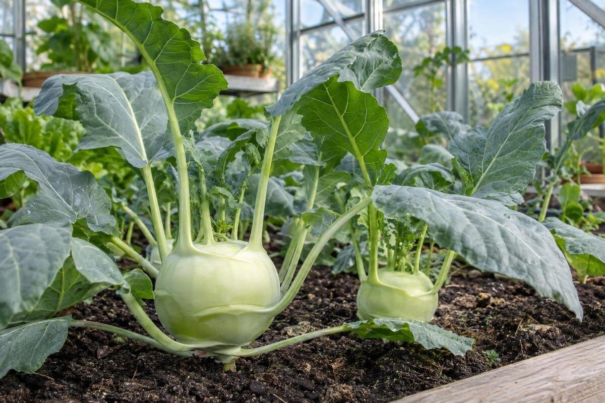 Growing Kohlrabi in a New Zealand Greenhouse