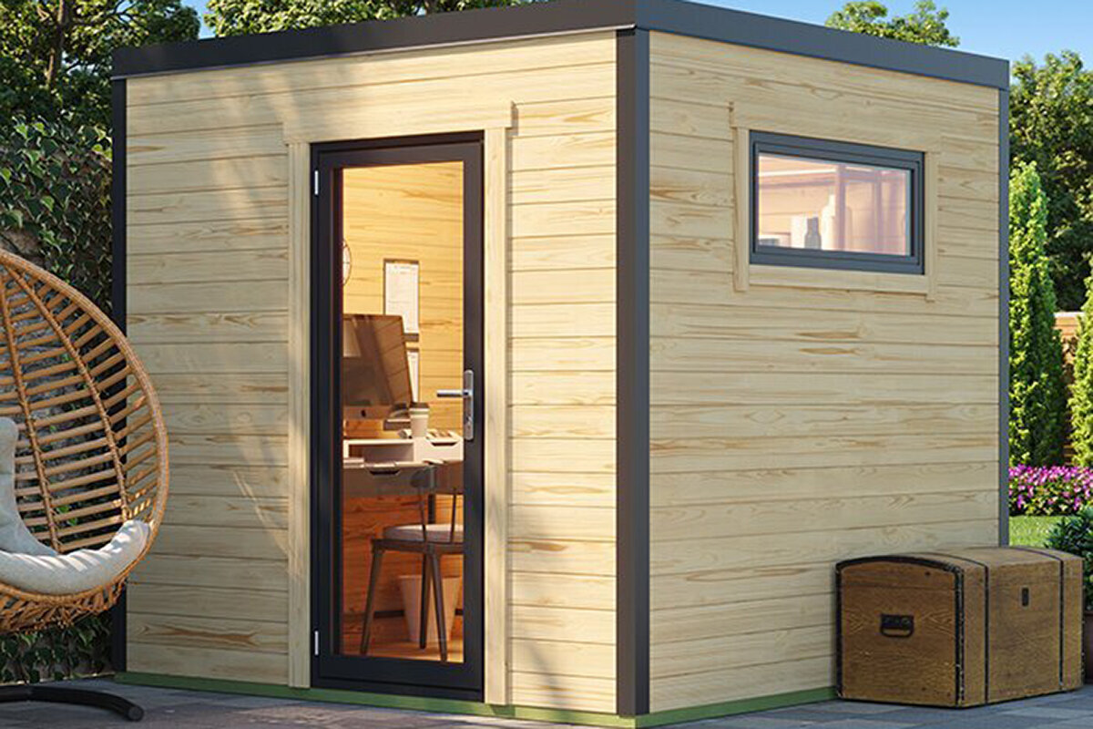 Bloomcabin Veltor 1 – kompaktowy drewniany domek ogrodowy w stylu skandynawskim