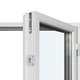 Dwuskrzydłowe drzwi tarasowe otwierane na zewnątrz