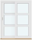 2 skrzydła z 2 poziomymi szprosami konstrukcyjnymi, otwierane na zewnątrz