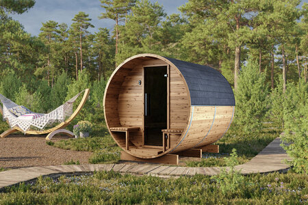 Comprar sauna de madeira na Bloomcabin – sauna de barril e sauna de jardim