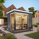 Modano – Casa de jardim moderna com frente envidraçada flexível e design nórdico