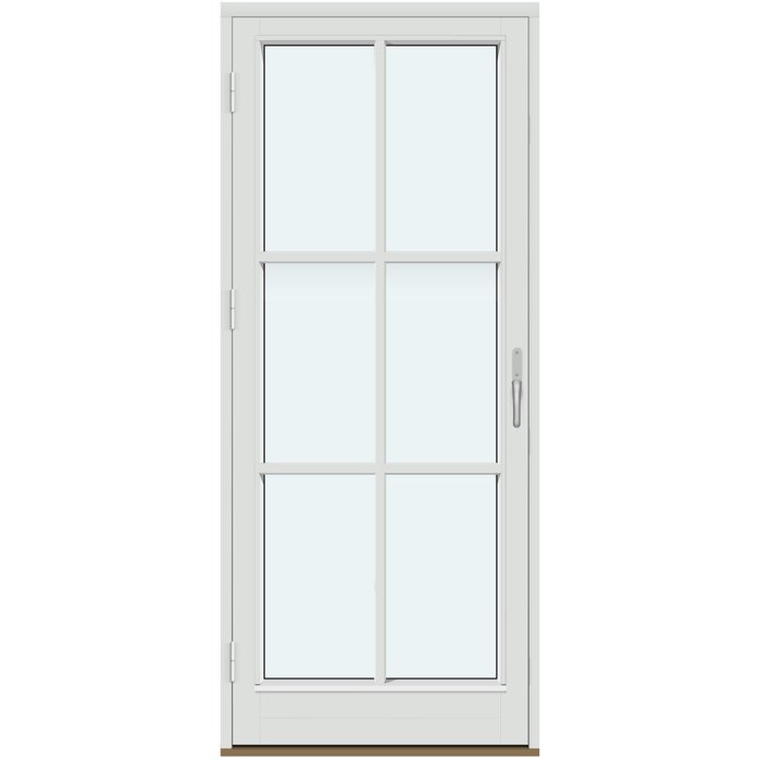 Altandörrar | 1 ram med glas, 2 horisontala spröjsar och 1 vertikal spröjs