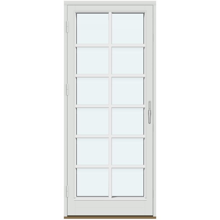 Altandörrar | 1 ram med glas, 5 horisontala spröjsar och 1 vertikal spröjs
