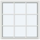 Med 2 horisontala och 2 vertikala spröjsar