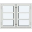 2 bågar med 2 horisontala glasavdelande spröjsar