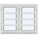 2 bågar med 3 horisontala glasavdelande spröjsar