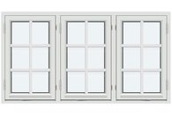 3 bågar med 2 horisontala spröjsar och 1 vertikal spröjs