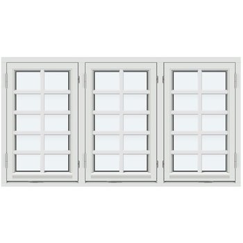 Sidohängt fönster (Två bågar, utåtgående)