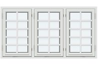 3 bågar med 4 horisontala spröjsar och 1 vertikal spröjs