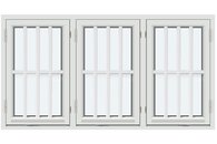 3 bågar med 1 horisontal spröjs och 3 vertikala spröjsar