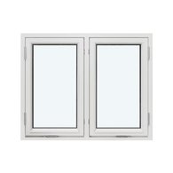 Sidohängt fönster, Två bågar, utåtgående