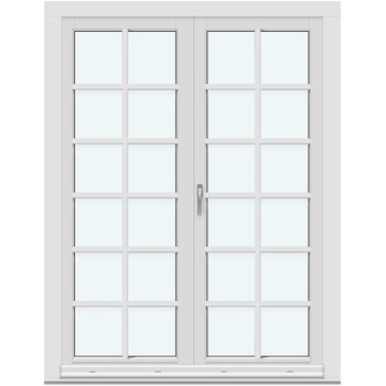 Inåtgående altandörrar (Två ramar)