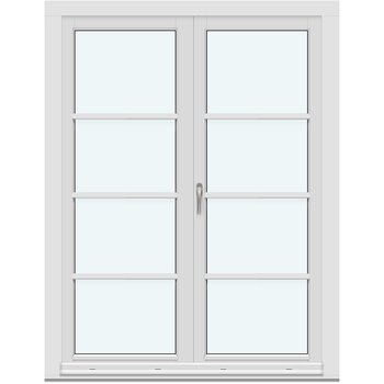 Inåtgående altandörrar (Två ramar)