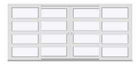 4 ramar med 3 glasavdelande spröjsar