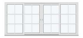 4 ramar med 2 horisontala, 1 vertikal spröjs