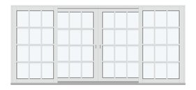 4 ramar med 3 horisontala, 2 vertikala spröjsar