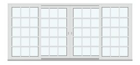 4 ramar med 4 horisontala, 2 vertikala spröjsar