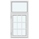 1 fast ram utan spröjsar, 1 båge med 2 horisontala och 2 vertikala spröjsar2