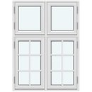 4 bågar med 2 horisontala och 1 vertikal spröjs