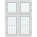 4 bågar med 1 horisontal spröjs och 3 vertikala spröjsar2