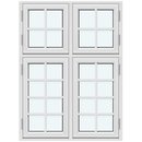 4 bågar med 3 horisontala och 1 vertikal spröjs