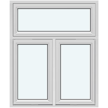 Vertikalt Vridfönster (Två bågar, utåtgående)