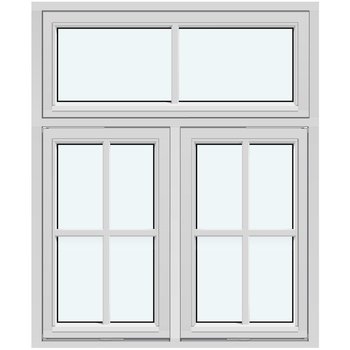 Vertikalt Vridfönster (Två bågar, utåtgående)