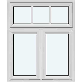 Vertikalt Vridfönster (Två bågar, utåtgående)