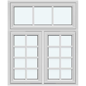 Vertikalt Vridfönster (Två bågar, utåtgående)