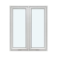 Vertikalt Vridfönster, Två bågar, utåtgående