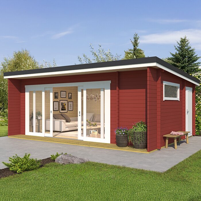 Durano – Spacious Wooden Garden House with Sliding Glass Doors