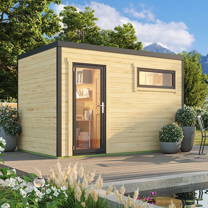 Veltor – Compact Wooden Garden House with Timeless Scandinavian Design